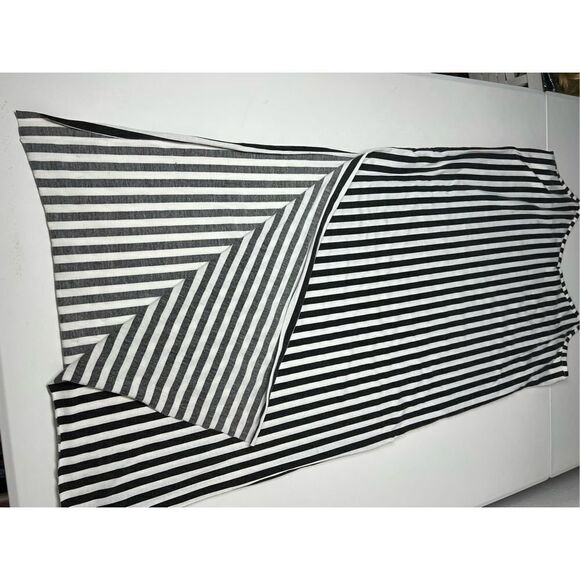 Prettylittlething Black Stripe Jersey Split Cami Midi Dress size 10 - Picture 11 of 15